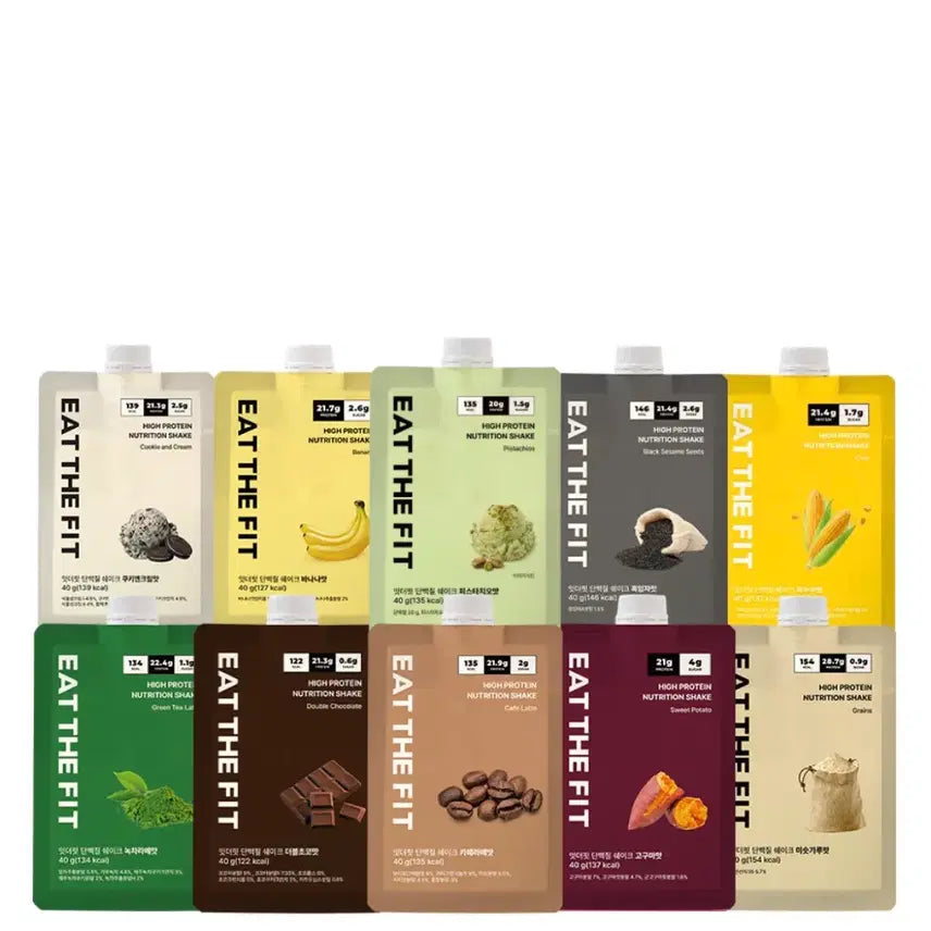 [BUNJANG] Eat The Fit Protein Shake Pouch (10-Pack) / 잇더핏 단백질쉐이크 파우치