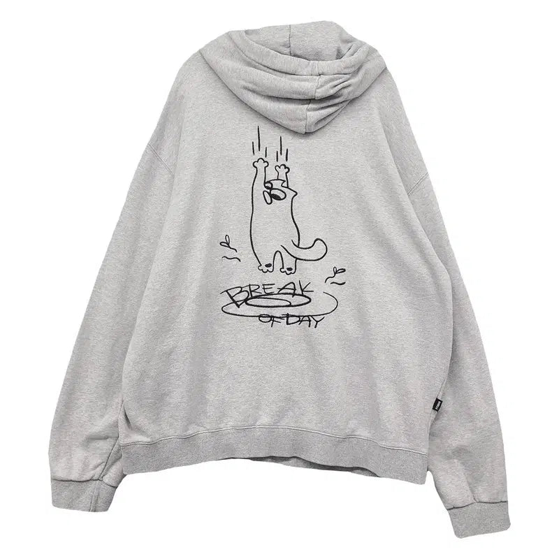 [BUNJANG] Compagno Light Grey Hoodie L / 꼼파뇨 라이트 그레이 후드티 L