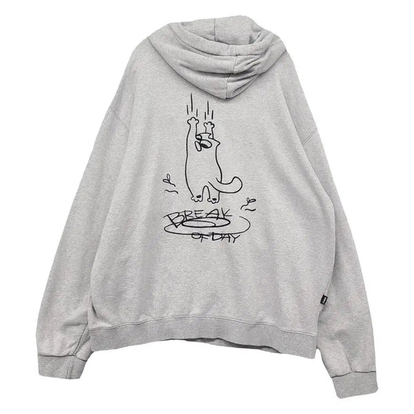 [BUNJANG] Compagno Light Grey Hoodie L / 꼼파뇨 라이트 그레이 후드티 L