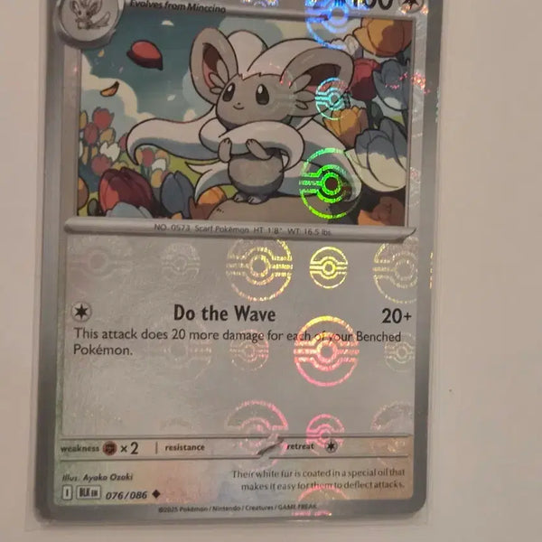 [BUNJANG] Pokemon Card Cinccino (BLK 076/086) - Monster Ball Pattern Reverse Holo (North American Edition) / [영판/북미 몬볼 리버스 홀로] 포켓몬 카드 치라치노 (Cinccino) / 블랙볼트 BLK 076/086