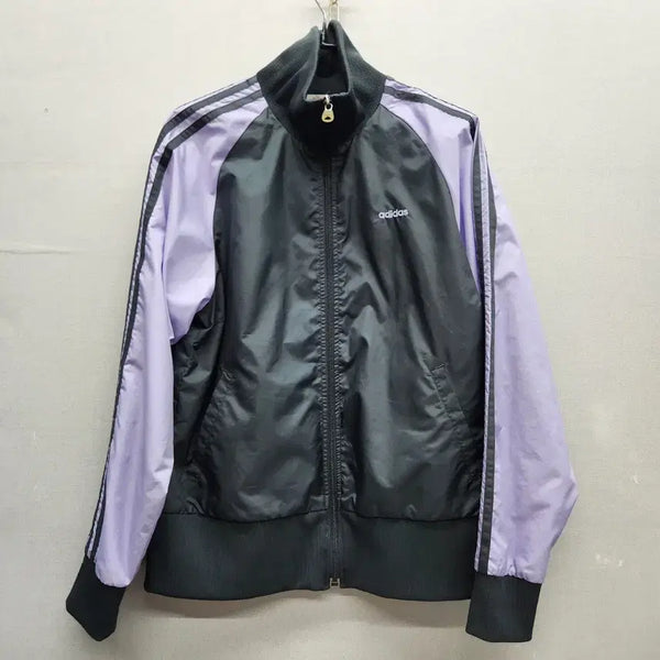 [BUNJANG] Adidas Logo Color-block Jersey Windbreaker Jacket L (M) / 아디다스 로고 배색 져지 바람막이 L(M)