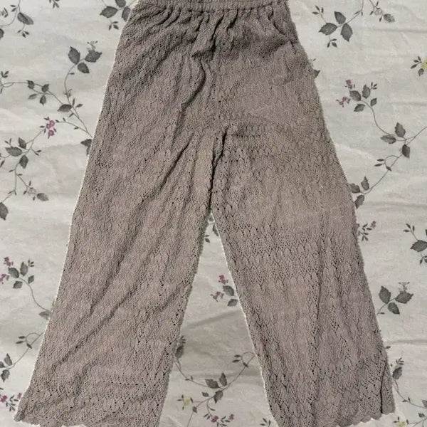[BUNJANG] Khaki Beige Lace Pants / 카키베이지 레이스 바지 <일본 빈티지 제품>