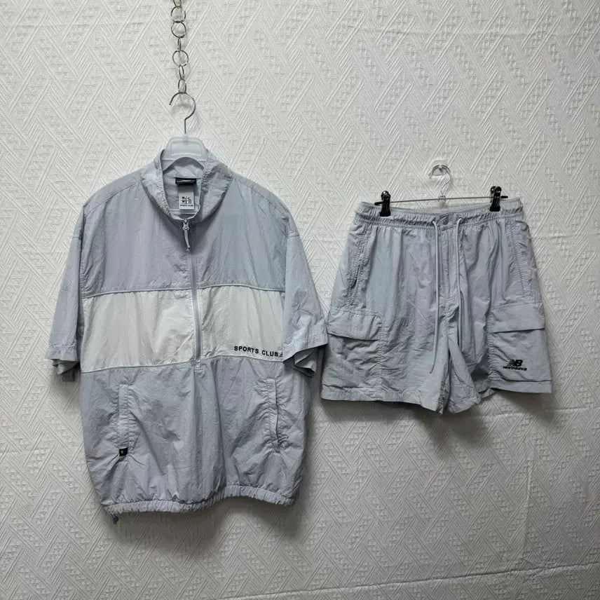 [BUNJANG] New Balance Short Sleeve Woven Set / 하72 뉴발란스 반팔 우븐 Set M / L