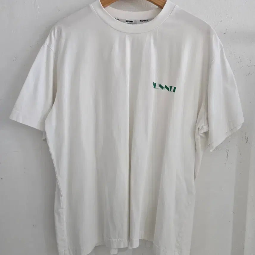 [BUNJANG] Sunnei Cotton Logo Short Sleeve T-Shirt White XL / 써네이 반팔 티셔츠