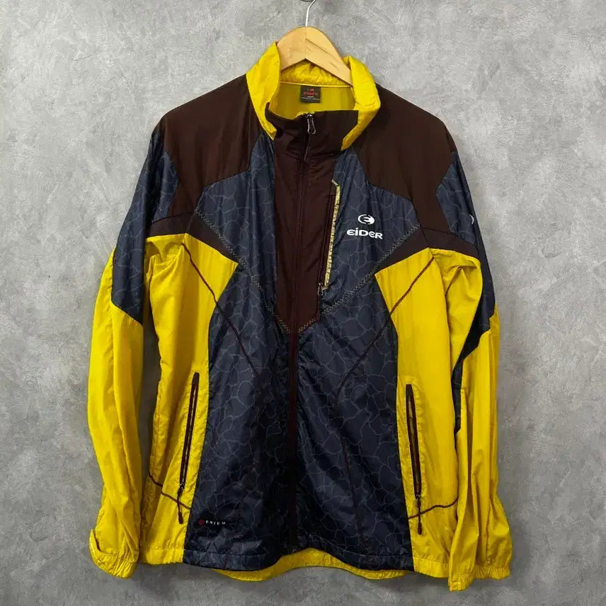 [BUNJANG] Eider Windbreaker Yellow/Navy XL / 아이더 바람막이 옐로우/네이비 2XL 빅사이즈 실측