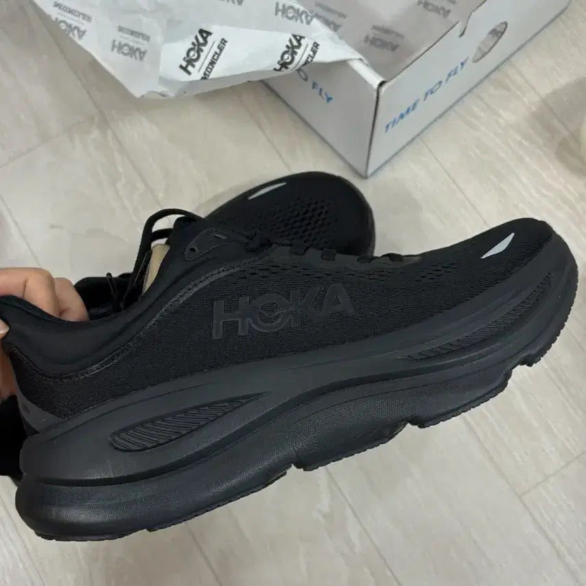 [BUNJANG] Hoka Bondi 9 Black Running Shoes (270) / 호카 본디9 블랙 270