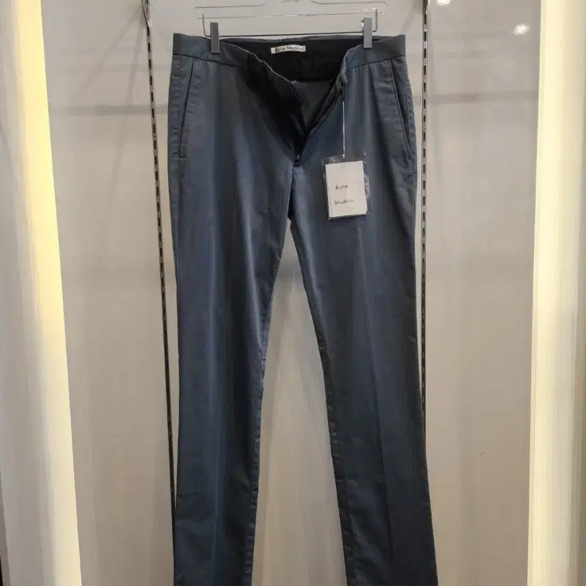 [BUNJANG] Acne Studios Men's Cotton Chino Pants Slacks - Blue Grey / 아크네 스튜디오 슬랙스(새상품)