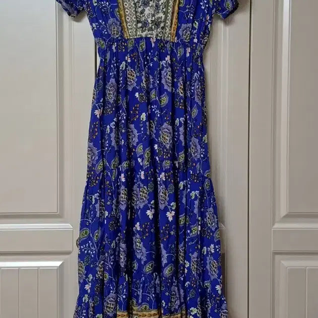 [BUNJANG] OZOC Paisley Pattern Blue Long Dress / 오조크OZOC 여름페이즐리패턴 블루롱원피스55