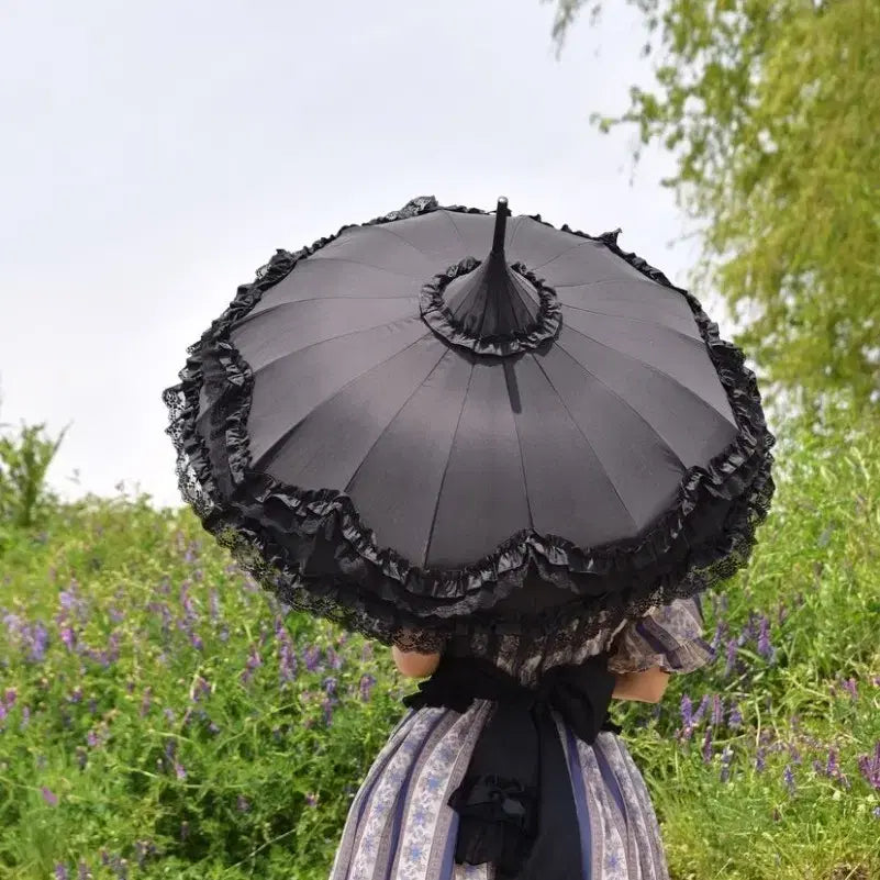 [BUNJANG] Baroque Pagoda Parasol Black / 바로크 브랜드 파고다 양산 블랙 baroque 로리타