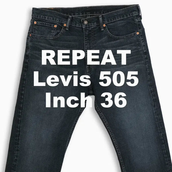 [BUNJANG] Vintage Levi's 505 Regular Fit Zipper Fly Stretch Cotton Jeans (36 Inch) / 빈티지 리바이스 505 진청 36 인치 LV5053652