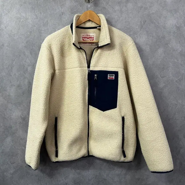 [BUNJANG] Levi's Fleece Jacket Beige L / 리바이스 플리스 자켓 베이지 우주매물 L