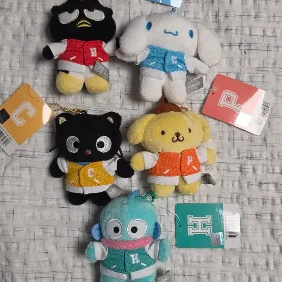 [BUNJANG] Sanrio Characters Plush 5-Piece Set Keychain / 산리오 캐릭터 굿즈 인형 5종 세트