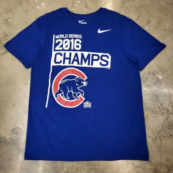 [BUNJANG] Vintage Nike Chicago Cubs MLB Championship T-Shirt / 미국 빈티지 나이키 MLB 사카고컵스 우승 반팔티