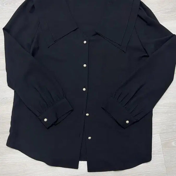 [BUNJANG] Black Blouse Set (Pearl Collar / Neck Pin-Tuck) / [연주복/단원복/하객룩] 블랙 블라우스 2종 (진주 카라 / 넥 핀턱)