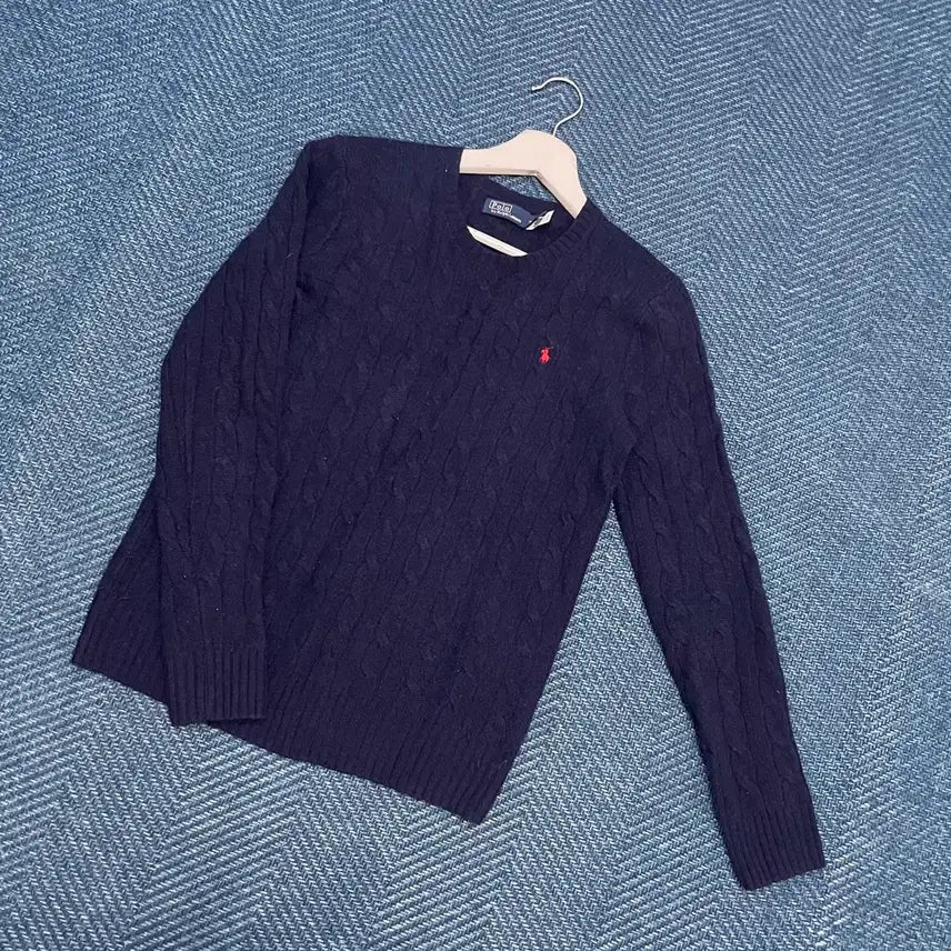 [BUNJANG] Polo Ralph Lauren Women's M Cashmere Cable Knit Sweater / [여성M] 폴로 캐시미어 케이블 니트 만원샵