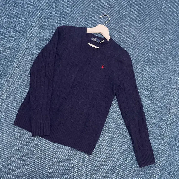 [BUNJANG] Polo Ralph Lauren Women's M Cashmere Cable Knit Sweater / [여성M] 폴로 캐시미어 케이블 니트 만원샵