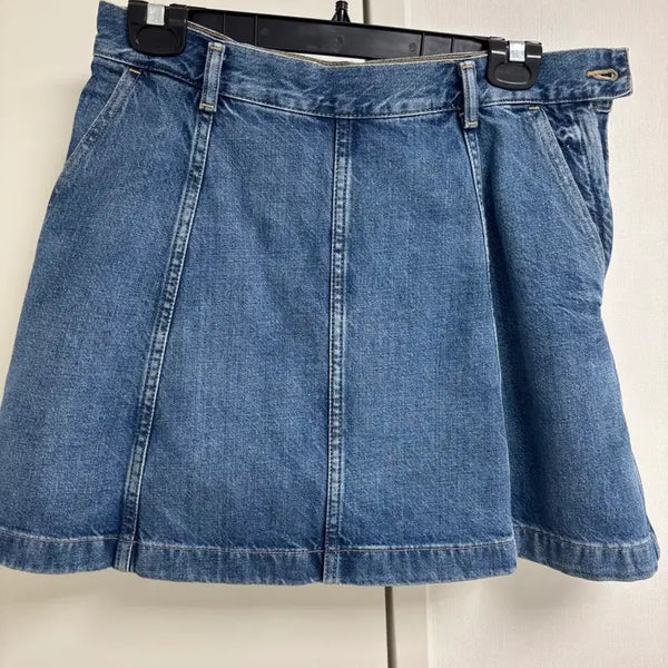 [BUNJANG] Polo Ralph Lauren Denim Panel A-Line Skirt Size 4 / 폴로랄프로렌 청 데님 패널 A라인 스커트 4사이즈