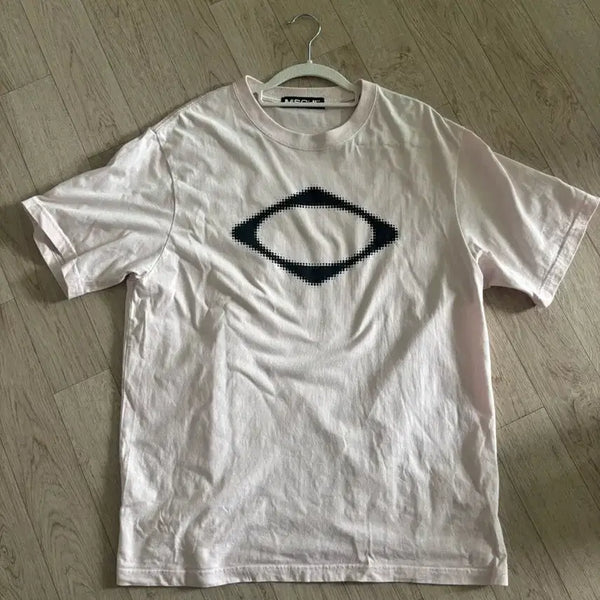 [BUNJANG] Mischief Rhombus Short Sleeve T-Shirt Light Pink L / 미스치프 롬버스 반팔 L