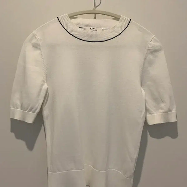 [BUNJANG] COS White Short Sleeve Knit XS / COS 화이트 반팔 니트 XS