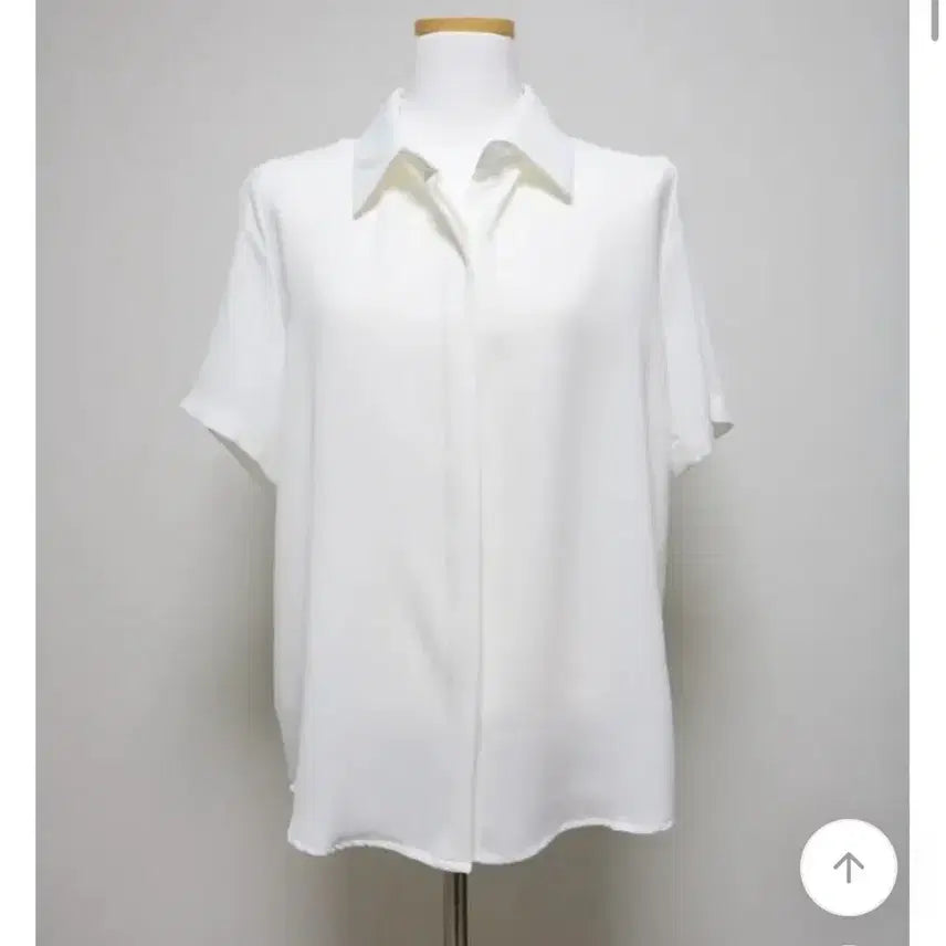 [BUNJANG] Wrinkle-Free Hidden Button Short-Sleeve Shirt (White) / [새상품/면접/실습] 링클프리 히든버튼 반팔 셔츠 (화이트)