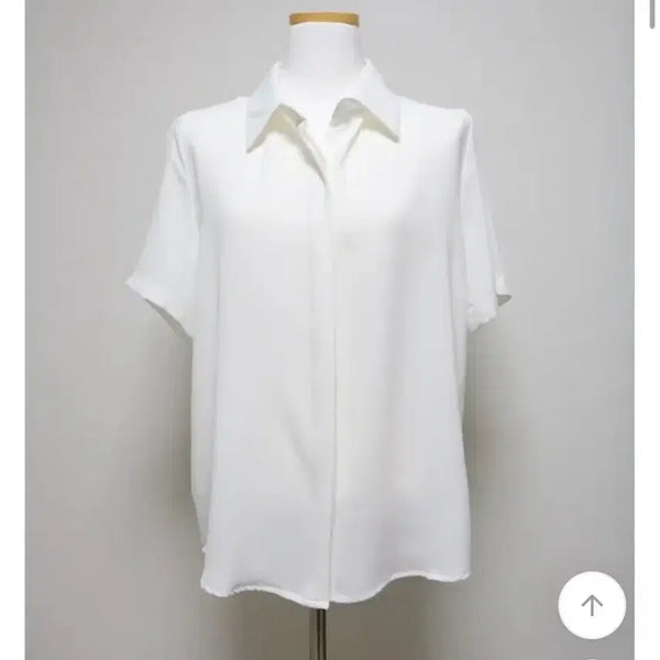 [BUNJANG] Wrinkle-Free Hidden Button Short-Sleeve Shirt (White) / [새상품/면접/실습] 링클프리 히든버튼 반팔 셔츠 (화이트)