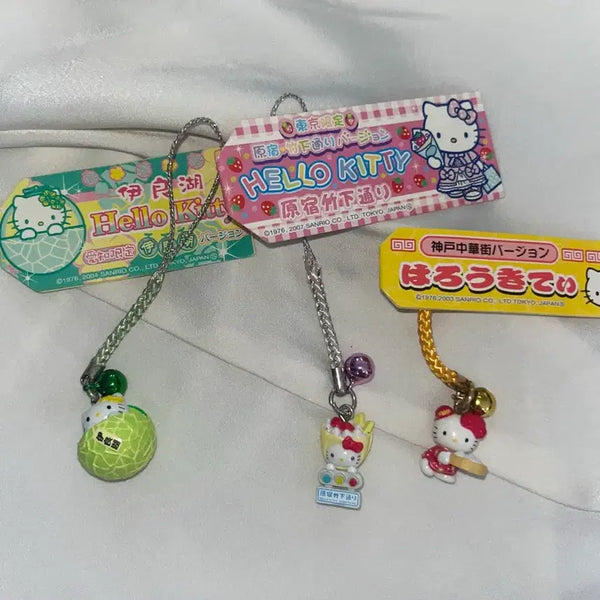 [BUNJANG] Hello Kitty Regional Limited Strap Collection / 고전 키링 멜론 신호등 파르페 차이나 치파오 만두 키티 스트랩
