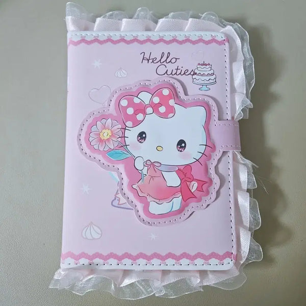 [BUNJANG] Sanrio Hello Kitty Pink Diary with Lace Decoration / 산리오 헬로키티 핑크 수첩 레이스 장식 다이어리