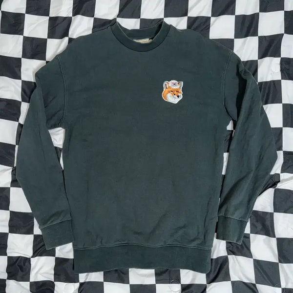[BUNJANG] Maison Kitsuné Gukppong Sweatshirt Dark Green M / 메종 키츠네 국뽕 스웻셔츠 다크그린 M