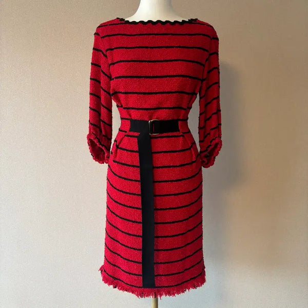 [BUNJANG] Sonia Rykiel Slub Stripe Dress / [정품] Sonia Rykiel 소니아리키엘 슬러브 스트라이프 원피스 34