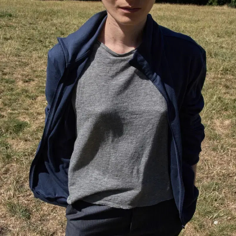 [BUNJANG] Mudule Neck Zip Night Top / [0/새상품]머듈 넥 집업 neck zip night