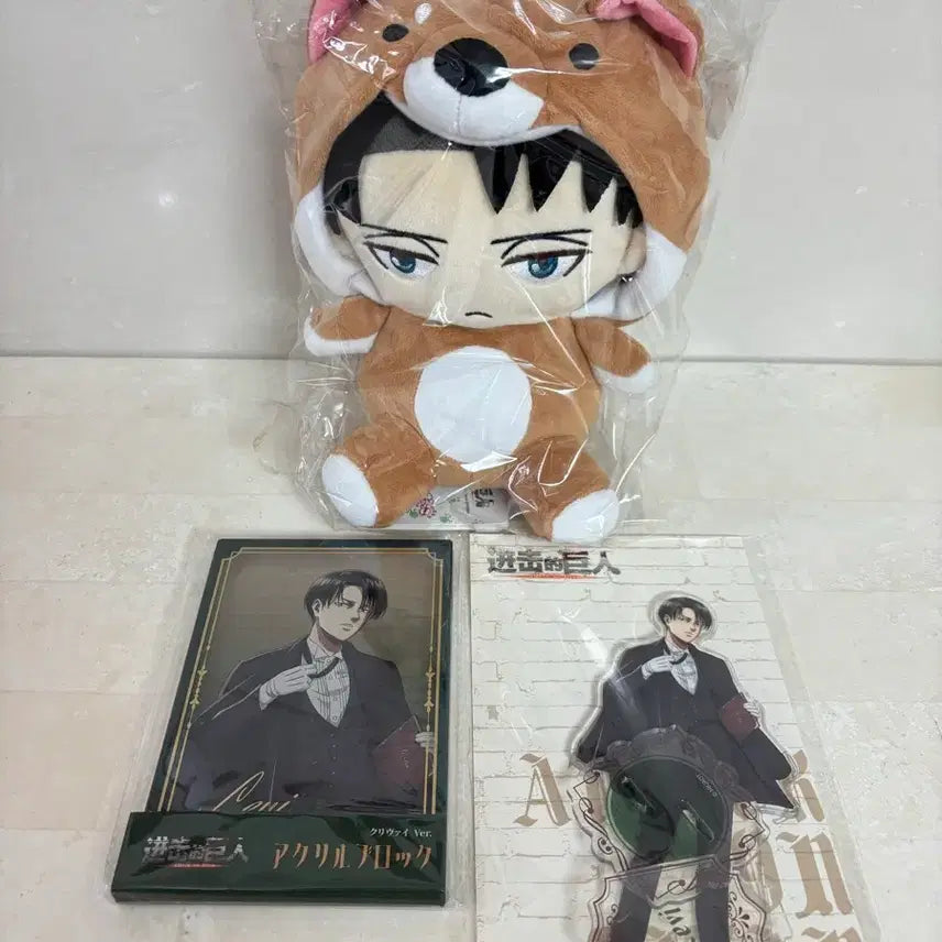 [BUNJANG] Attack on Titan Levi Animal Co. Plush & Acrylic Bundle / 진격의거인 리바이 아니마루코 립뭉이 s 누이 집사 아크릴 일괄