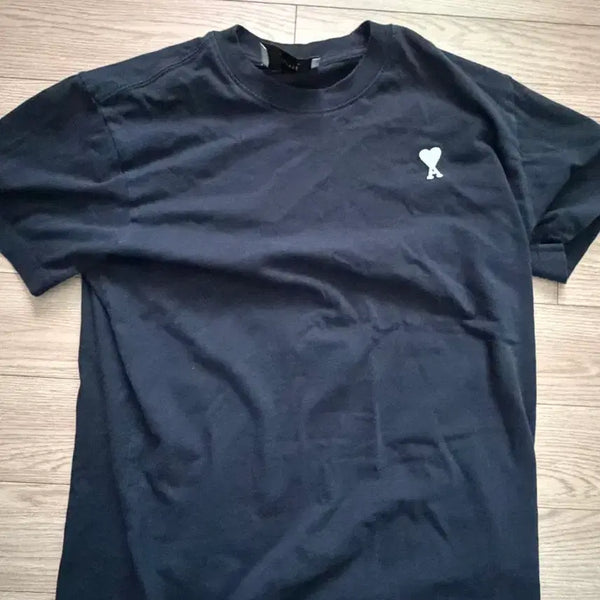 [BUNJANG] AMI Ami Logo Short Sleeve T-Shirt Navy / 아미 반팔