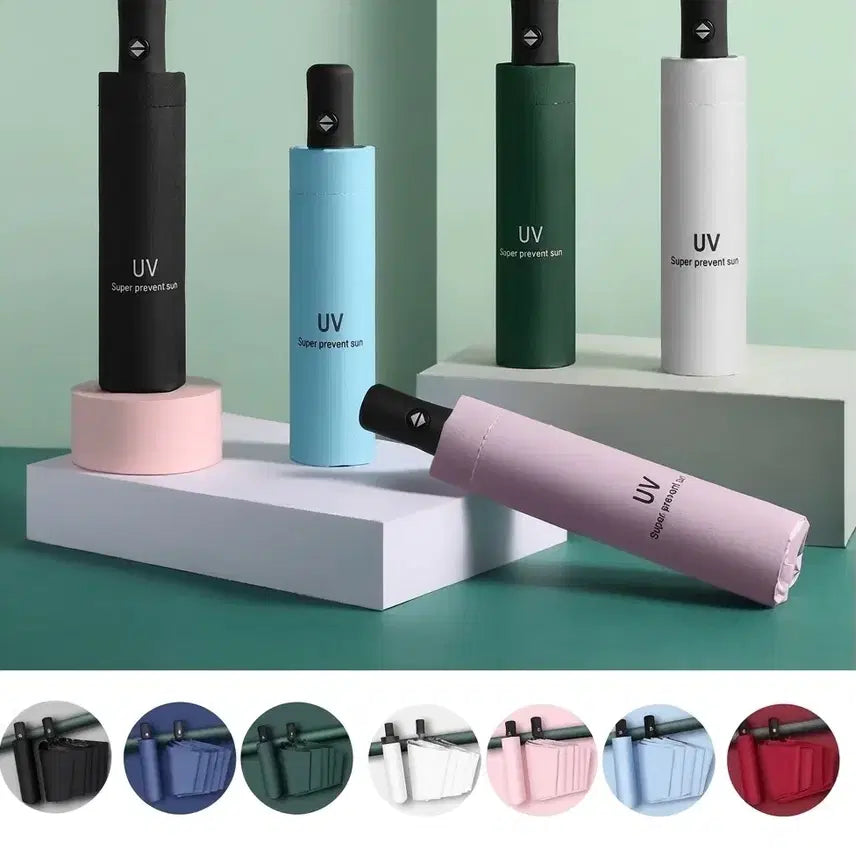 [BUNJANG] UV Protection 3-Section Folding Umbrella Set of 3 (Free Shipping) / 1+1+1 UV 차단 3단 접이식 우양산 (무료배송)