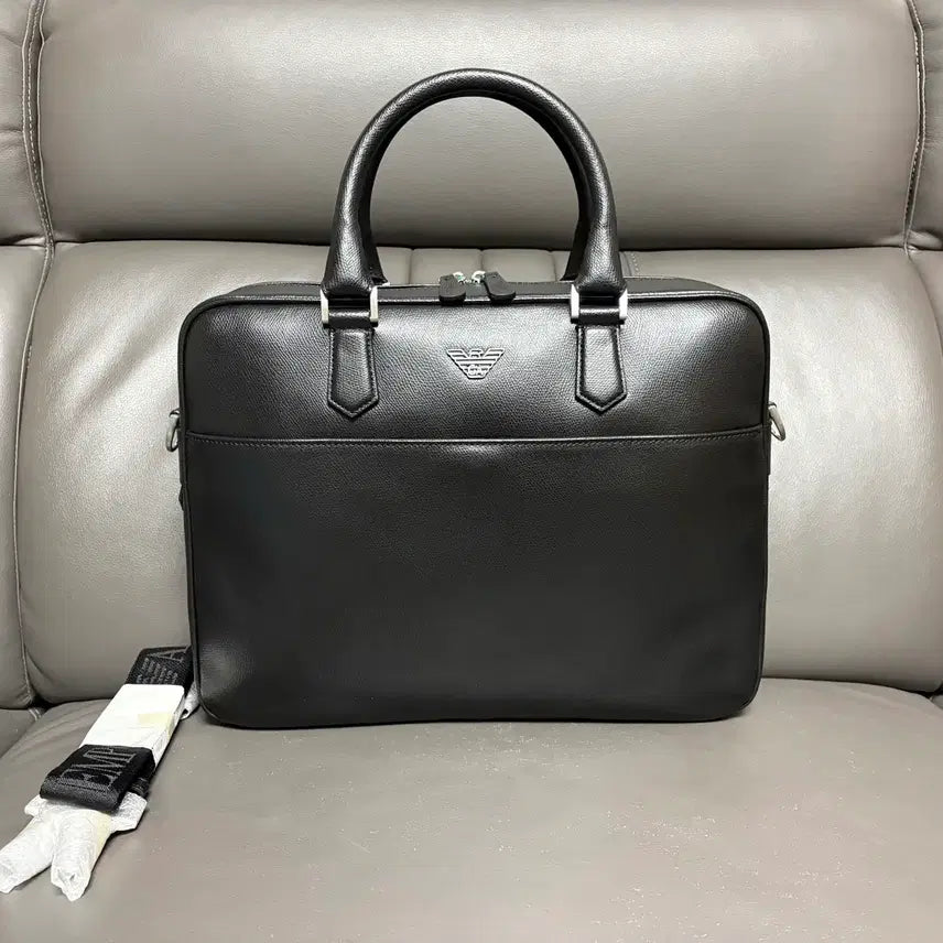 [BUNJANG] Emporio Armani Natural Cowhide Briefcase / 이태리.아르마니 서류가방.천연소가죽(정품.새상품급