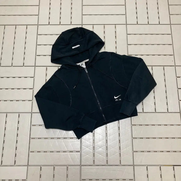 [BUNJANG] Nike Women's Cropped Hooded Zip-Up Black / [S]나이키 여성 크롭 후드 집업 블랙 0824