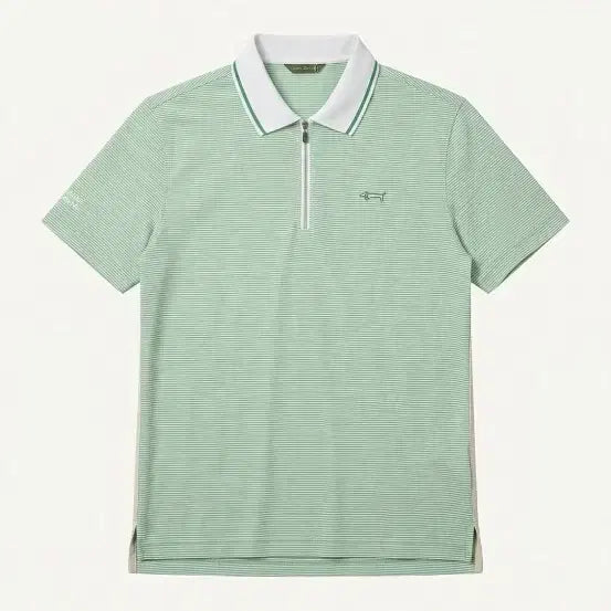 [BUNJANG] Louis Castel Golf Wear Half-Zip Polo Shirt Mint 105 / 루이까스텔 골프웨어 반집업 카라티 민트 105