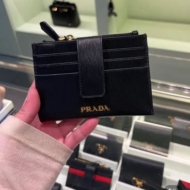 [BUNJANG] Prada Vitello Move Metal Logo Card Holder 1MC026 / 프라다 1MC026 비텔로무브 메탈 로고 카드지갑