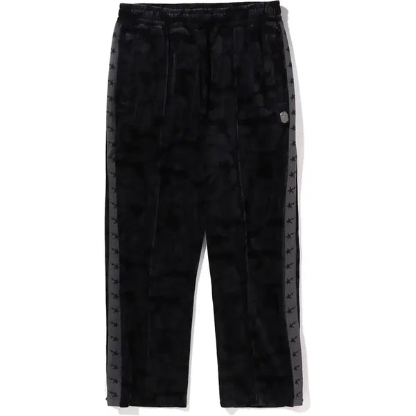 [BUNJANG] BAPE Solid Camo Velour Track Pants / 베이프 솔리드 카모 벨루어 트랙팬츠