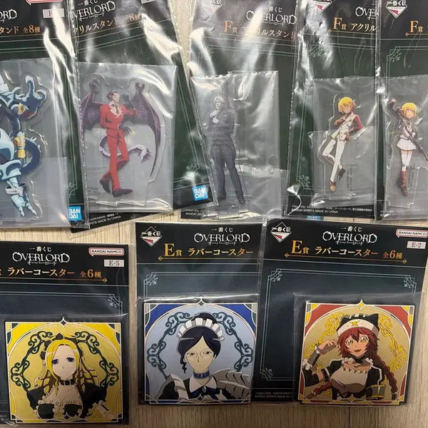 [BUNJANG] Overlord Kuji Ichibankuji F, E Prize Acrylic Stand & Coaster Bundle Set / 일괄 판매) 오버로드 쿠지 제일복권 하위상 F, E상 아크릴 스탠드, 코스터