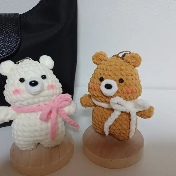 [BUNJANG] Gomgomi Knitted Keychain Set / 곰곰이 뜨개키링