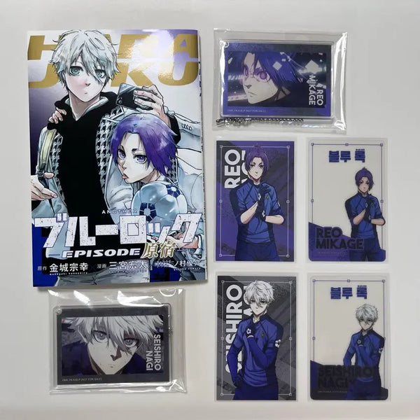[BUNJANG] Blue Lock: Episode Nagi Special Booklet + Animate Cafe Collaboration Acrylic Keychain + Photocard Bundle Set / 블루록 영화 에피소드 나기 특전 소책자 + 애니플러스 콜라보 카페 특전 아크릴 키링 포토카드 포카 나기 세이시로 미카게 레오