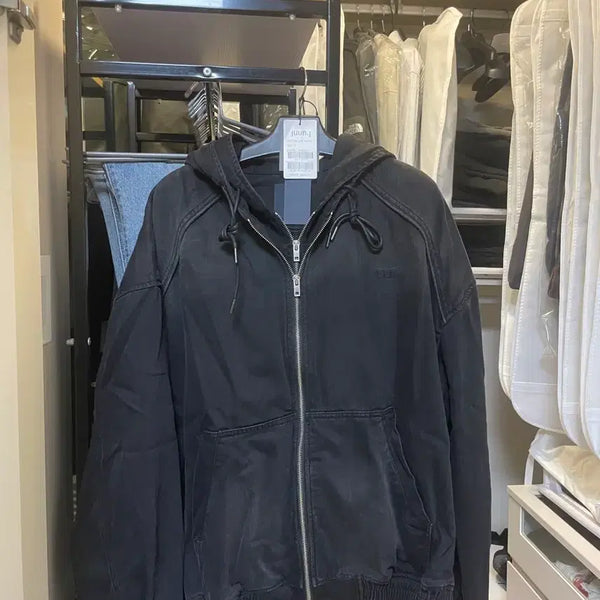 [BUNJANG] Juun.J Double Layered Denim Hooded Zip-Up Jacket (Size M) / 준지 더블 레이어드 데님 후드집업 M사이즈