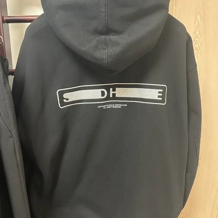 [BUNJANG] Solid Homme Hooded Sweatshirt Black [48] / 솔리드옴므 후드티 블랙 [48]