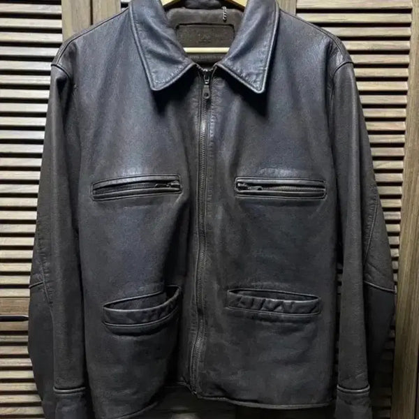 [BUNJANG] Vintage 90s Lee Premium Cowhide Leather Single Rider Jacket / 90s 빈티지 Lee 리 프리미엄 카우레더 아메카지 워크웨어 M-L