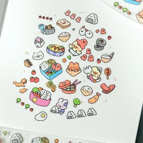 [BUNJANG] Hiyane "Various Lunch Boxes" Kiss Cut Stickers / 히야네 이런 저런 도시락 키스컷
