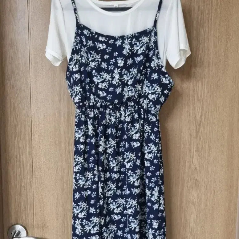 [BUNJANG] Floral Pattern Bustier Dress Women's Size 55 / 플라워 패턴 뷔스티에 원피스 여성 55