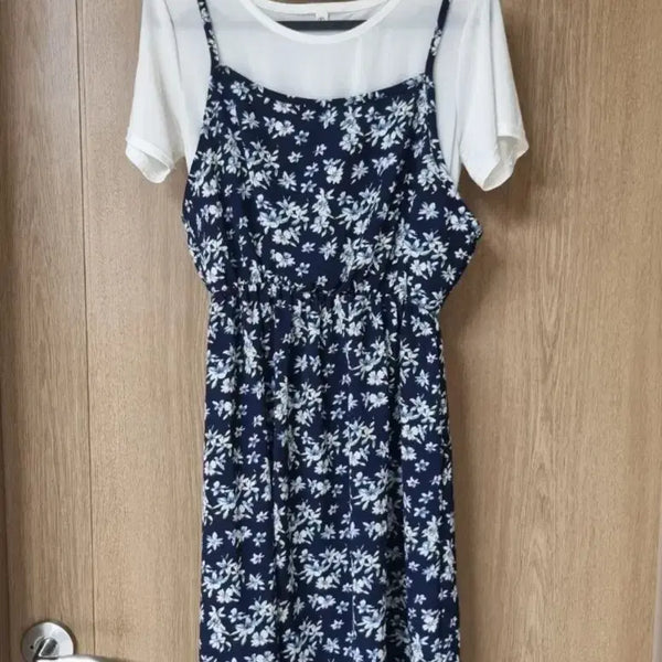 [BUNJANG] Floral Pattern Bustier Dress Women's Size 55 / 플라워 패턴 뷔스티에 원피스 여성 55