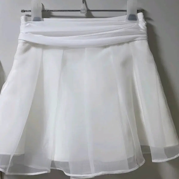 [BUNJANG] Chiffon Skirt / 수입의류 쉬폰치마 여캠룩 유르르 스나계
