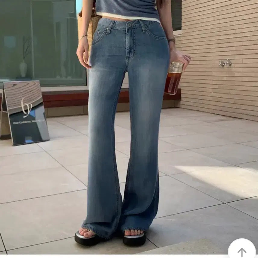 [BUNJANG] Holy Low-Rise Semi-Wide Pants / 로우라이즈 팬츠 새상품