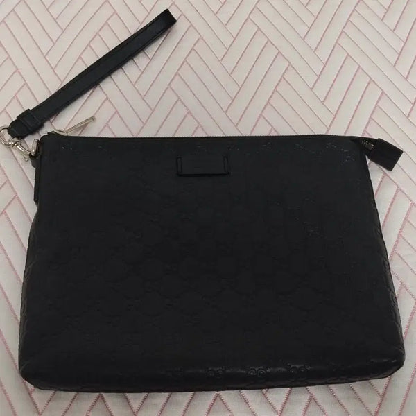 [BUNJANG] Gucci Black Leather Clutch Bag / 구찌 클러치 가방